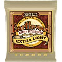 Ernie Ball Earthwood Extra Light Cuerdas de guitarra acústica de bronce 80-20-10-50 Gauge